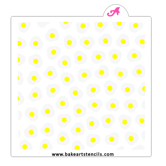 Sunny Side Up Eggs Stencil Set bakeartstencil