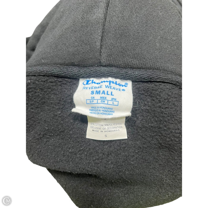 Sweatshirt Hoodie By Champion In Black, Size: S