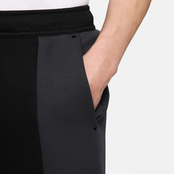 Tech Color Block Open Hem Fleece Black Pants