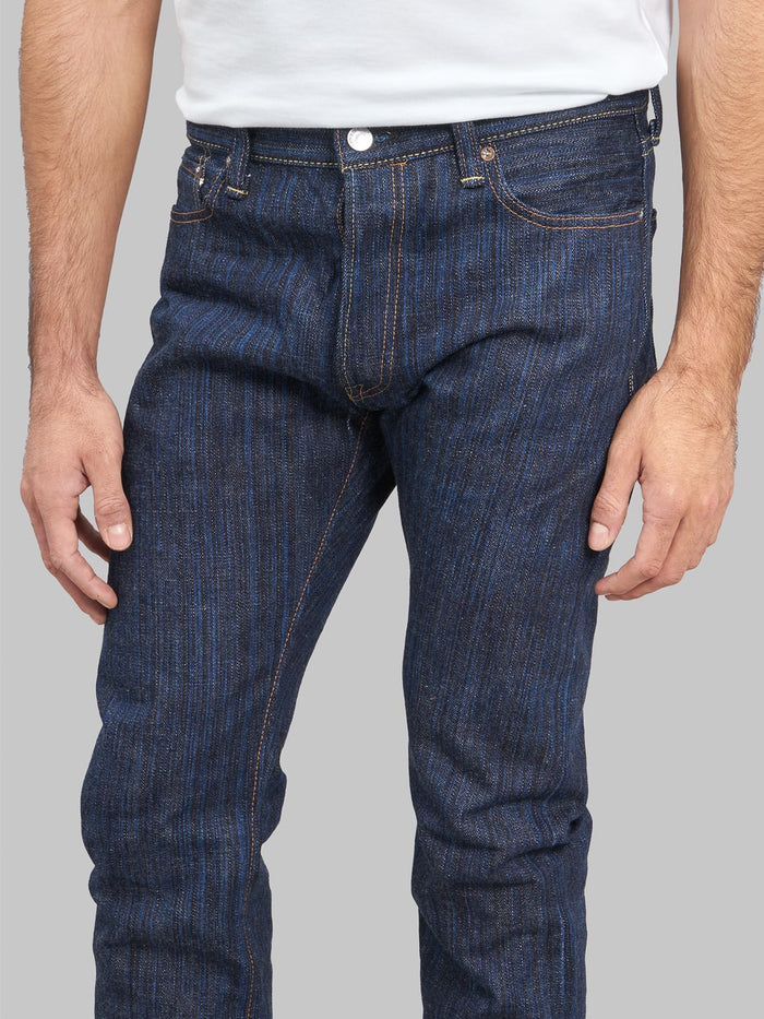 the Strike Gold 8109 Shower Slub Slim Tapered Jeans waist