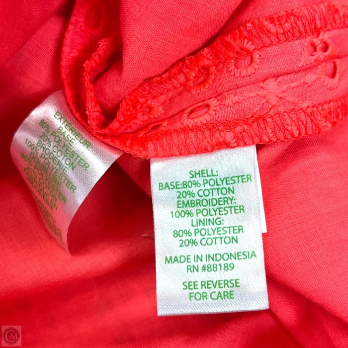Top Sleeveless Designer By Lilly Pulitzer In Orange, Size: M