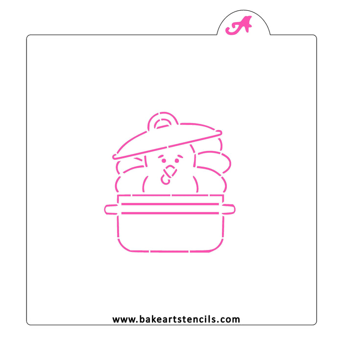 Turkey Fun PYO Cookie Stencil, a fun design to decorate Thanksgiving Cookies for kids.