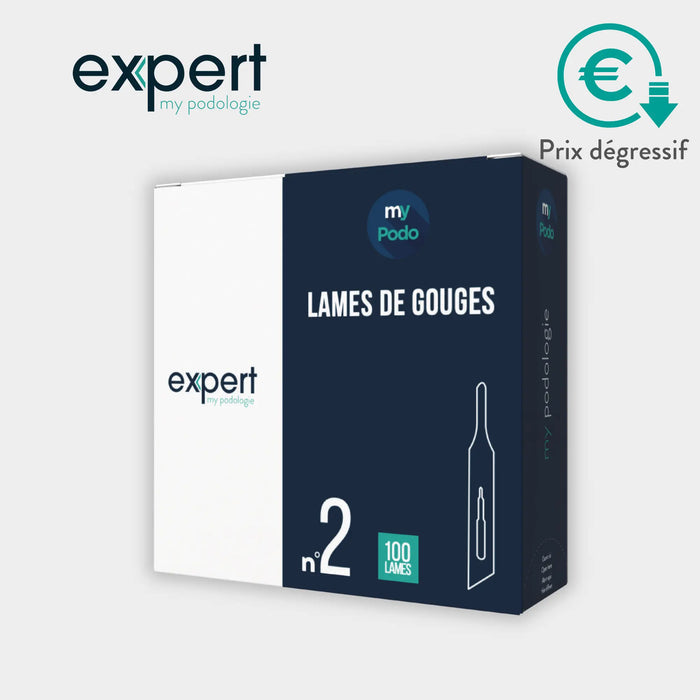 100 Sterile gouge blades - Expert by My Podologie Expert