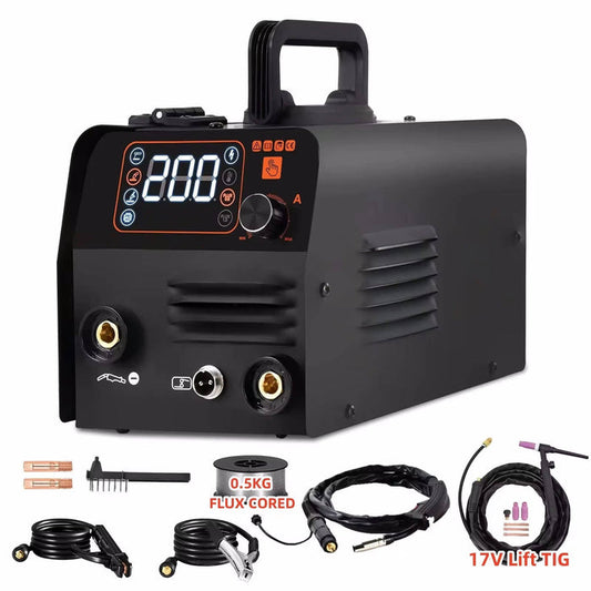 3 in 1 Mig Tig MMA Welder 200A Gasless Flux Core Inverter Welding Machine