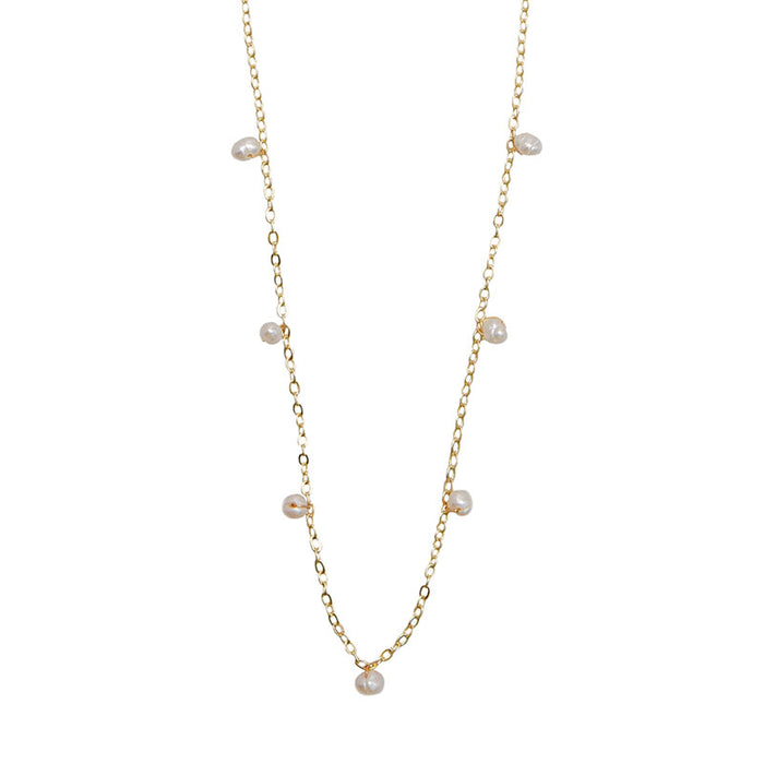 3mm Self Love Dewdrop Necklace, flat lay gold chain