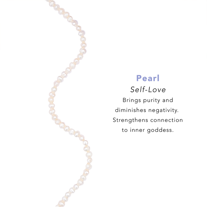 3mm Self Love Dewdrop Necklace, on meaning card