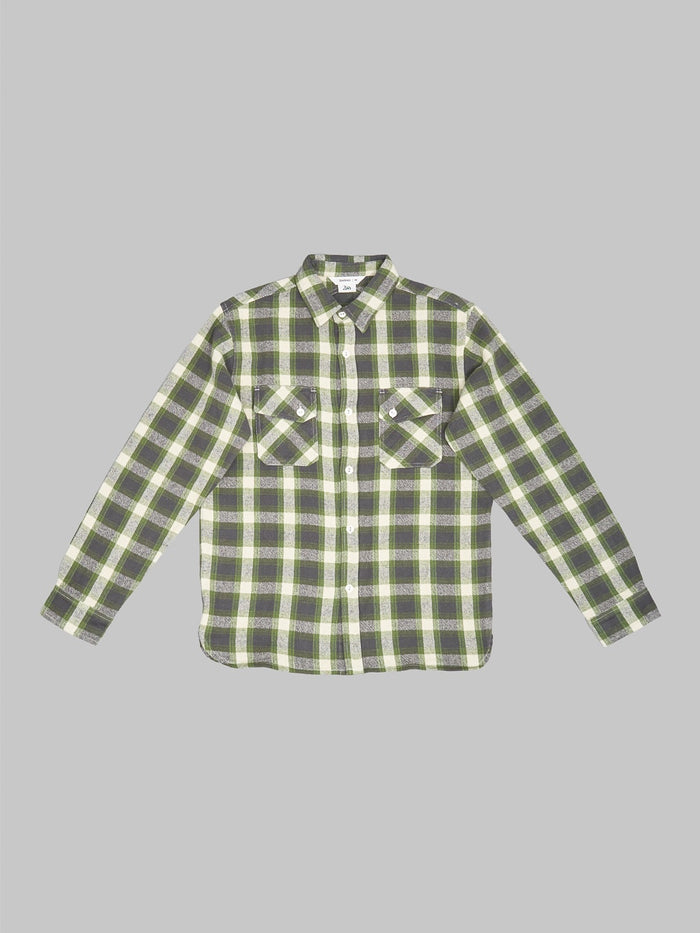 3sixteen Crosscut Flannel Emerald Shaggy Check front