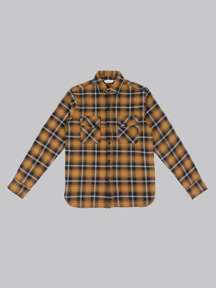 3sixteen Crosscut Flannel Sienna Check 100 cotton