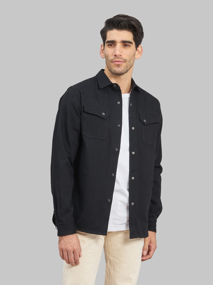 3sixteen Crosscut Western black Denim Shirt style