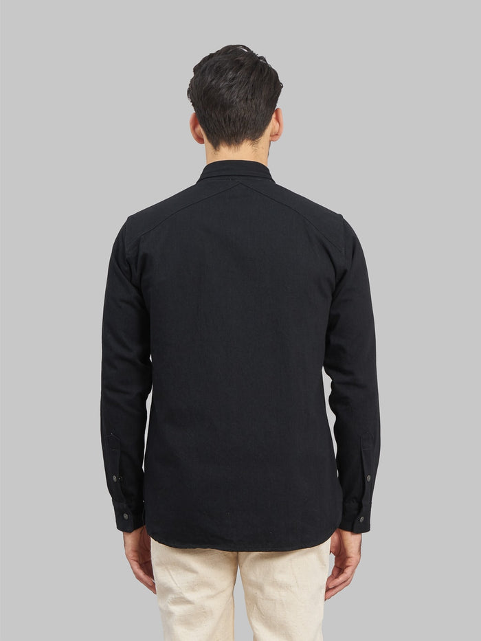 3sixteen Crosscut Western black Denim Shirt model back look
