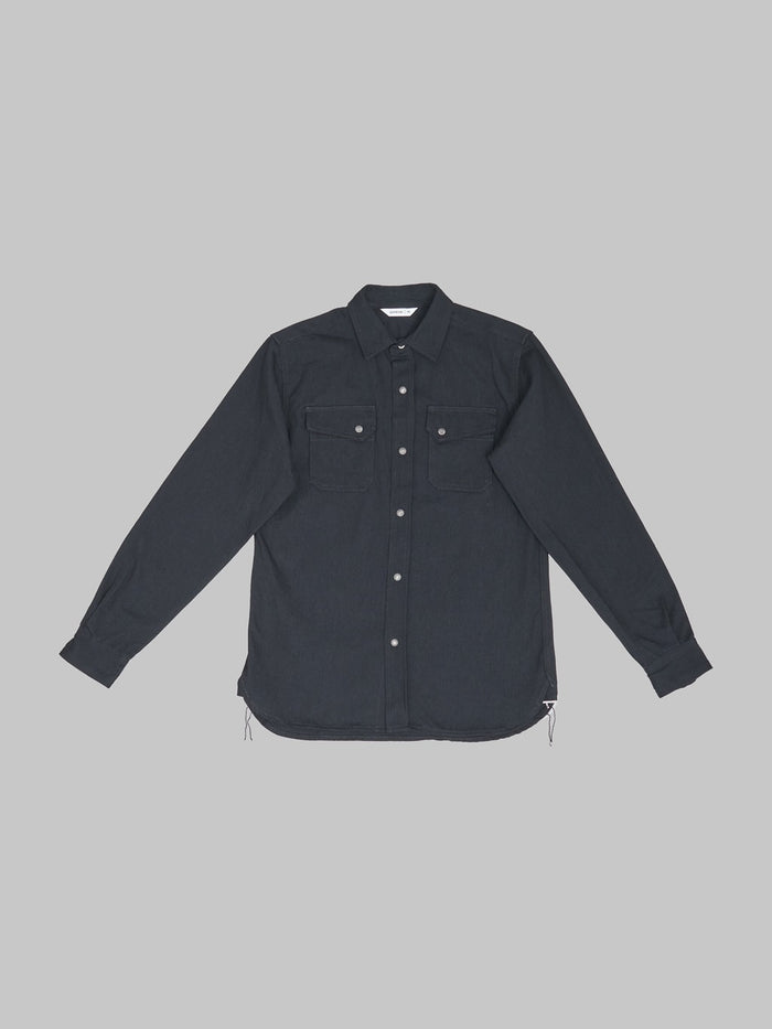 3sixteen Crosscut Western black Denim Shirt front