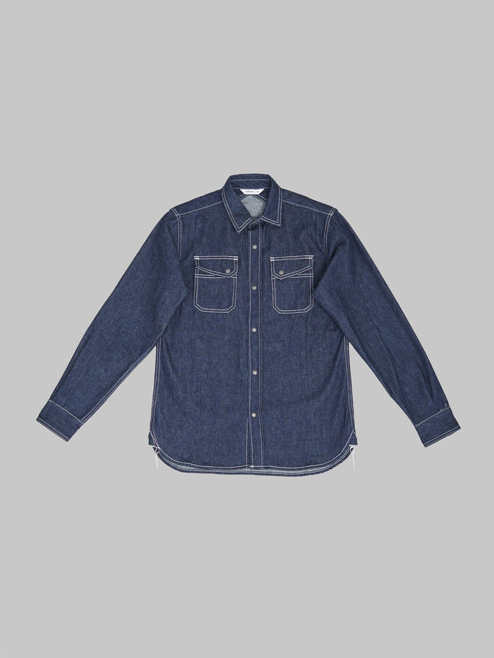 3sixteen Crosscut Western Indigo Denim Shirt front