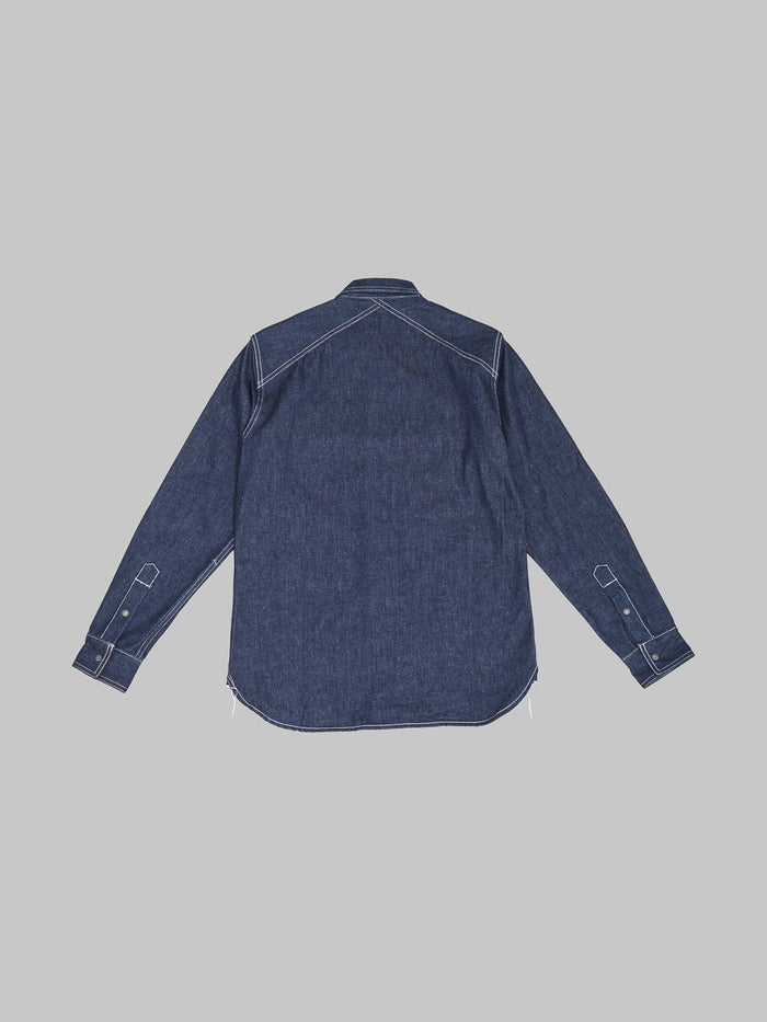 3sixteen Crosscut Western Indigo Denim Shirt  back