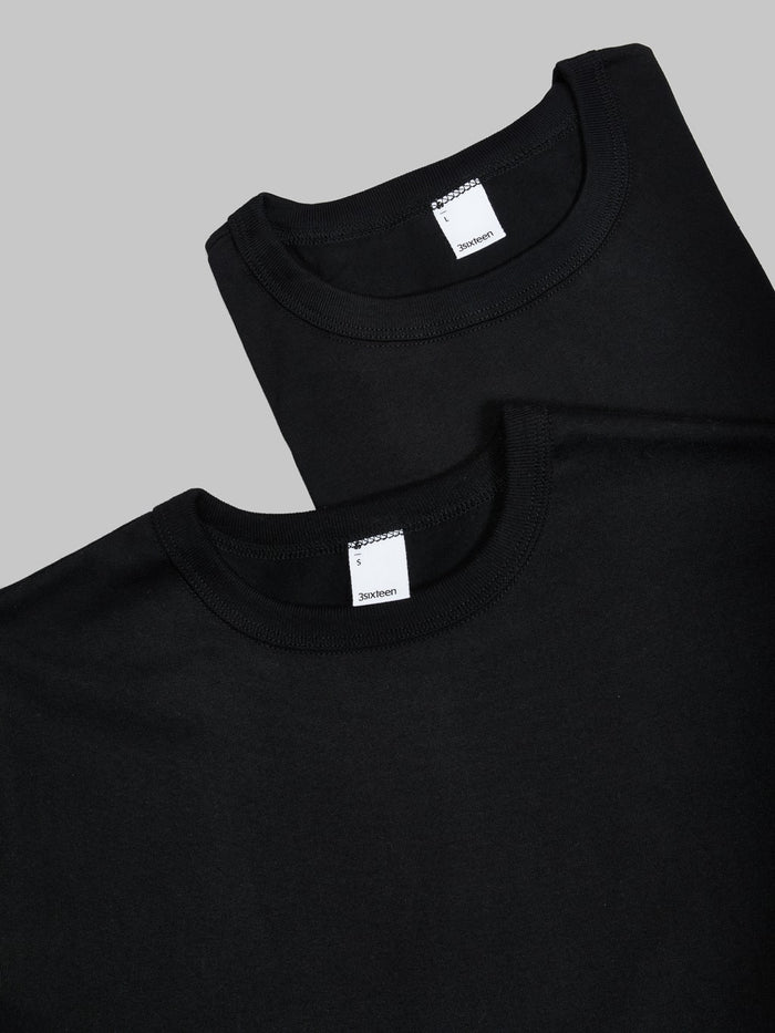 3sixteen Heavyweight TShirt Heather black 2 Pack 100 cotton