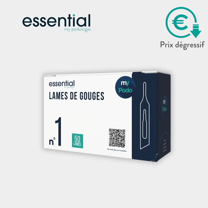 50 sterile gouge blades - Essential by My Podologie Essential