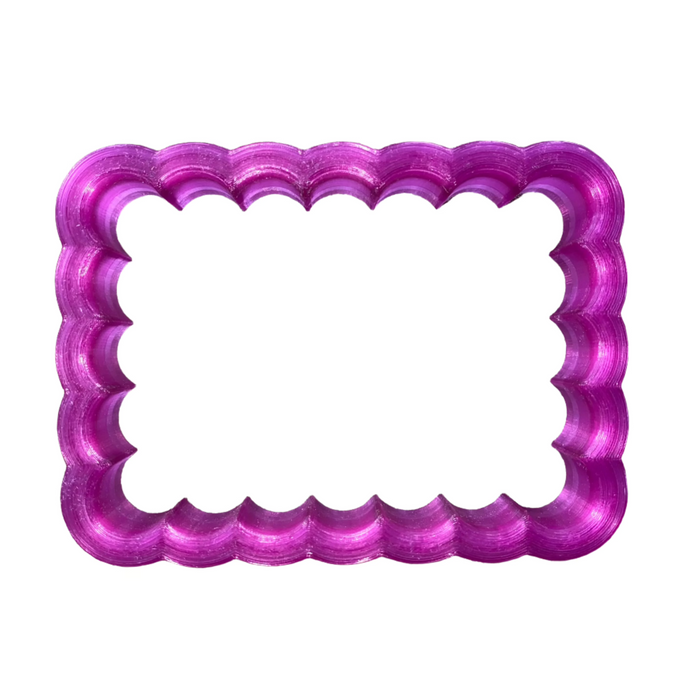 Rectangle Scalloped Cookie Cutter bakeartstencil