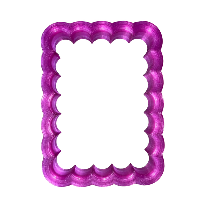 Rectangle Scalloped Cookie Cutter bakeartstencil