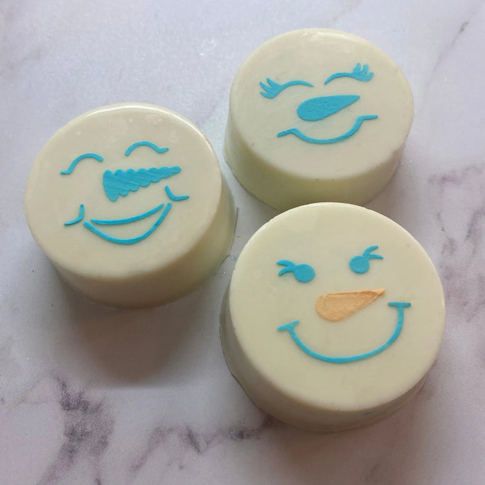 Snowman Faces Cookie Stencil bakeartstencil