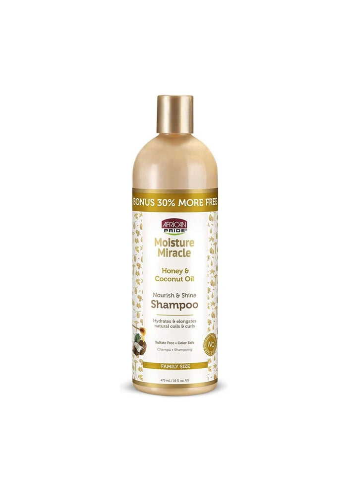 African Pride Moisture Miracle Shampoo 473 ml – Hydraterende Shampoo voor Krullend Haar