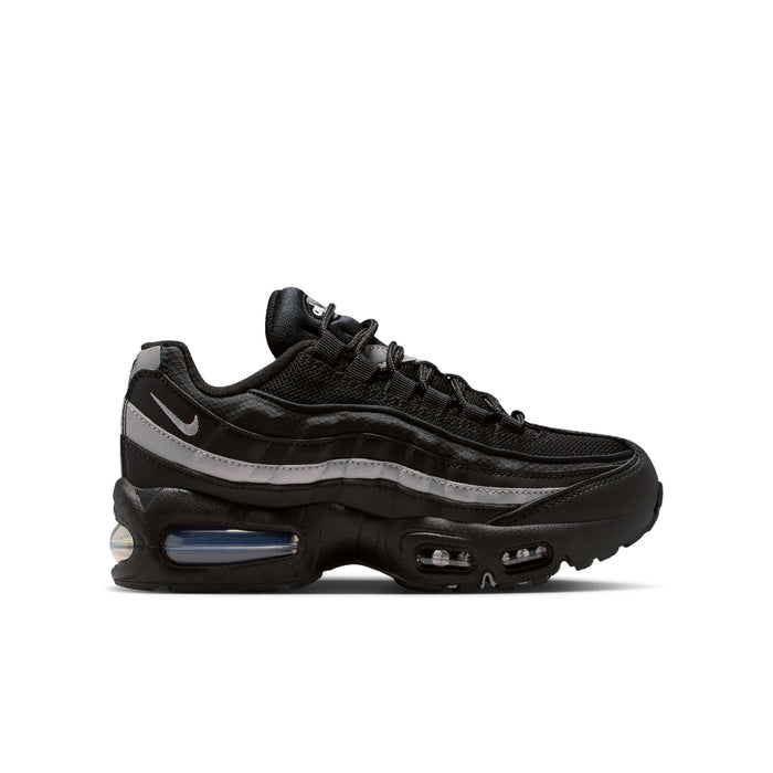 Air Max 95 Black White Metallic Silver GS