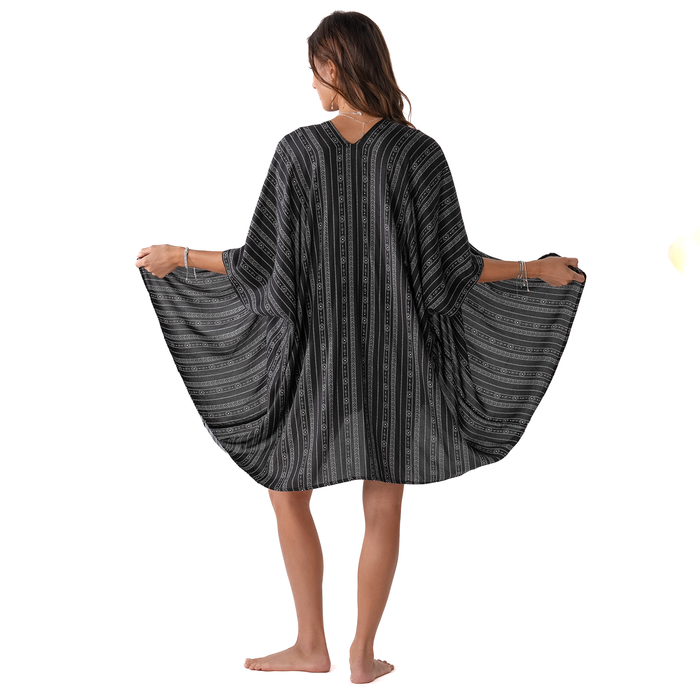 Akha Tribal Print Kimono, back