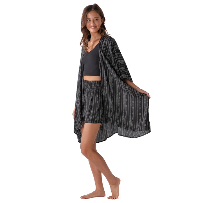 Akha Tribal Print Kimono, side