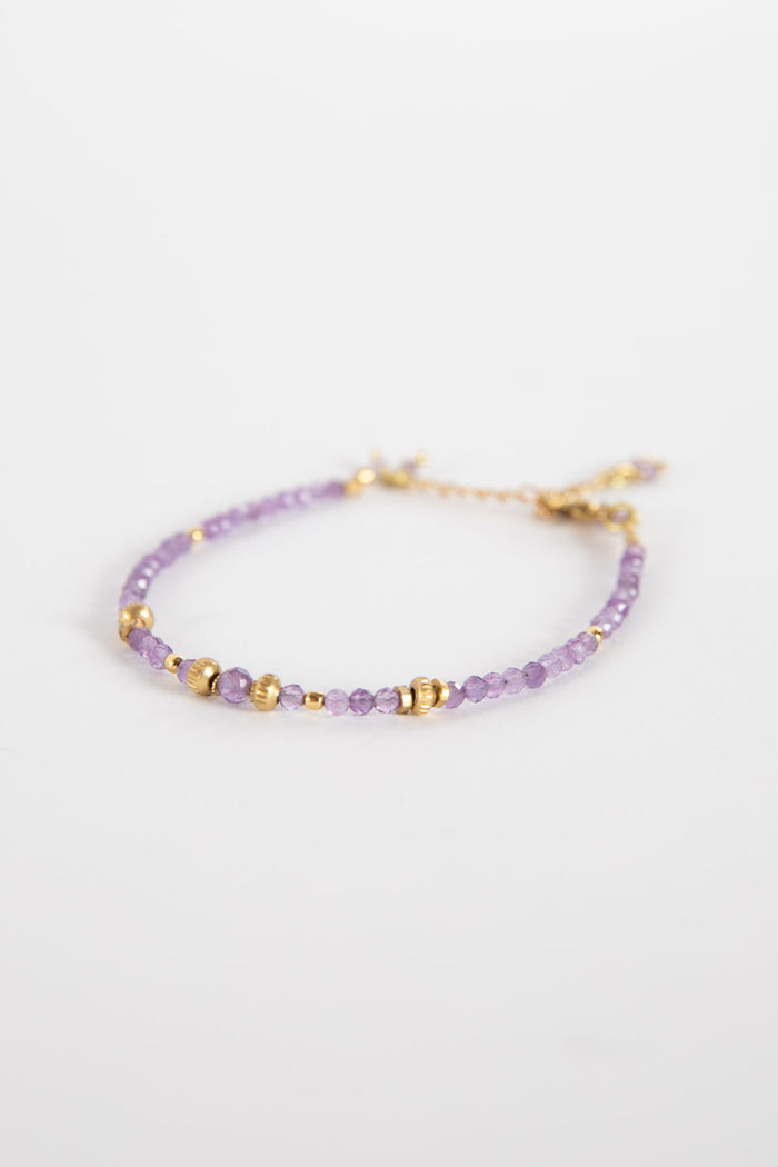 Amethyst Amala Beaded Bracelet