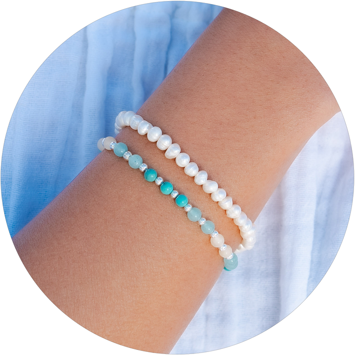 Anti-Anxiety, Healing, and Self Love Bracelet Stack, stacked on wrist