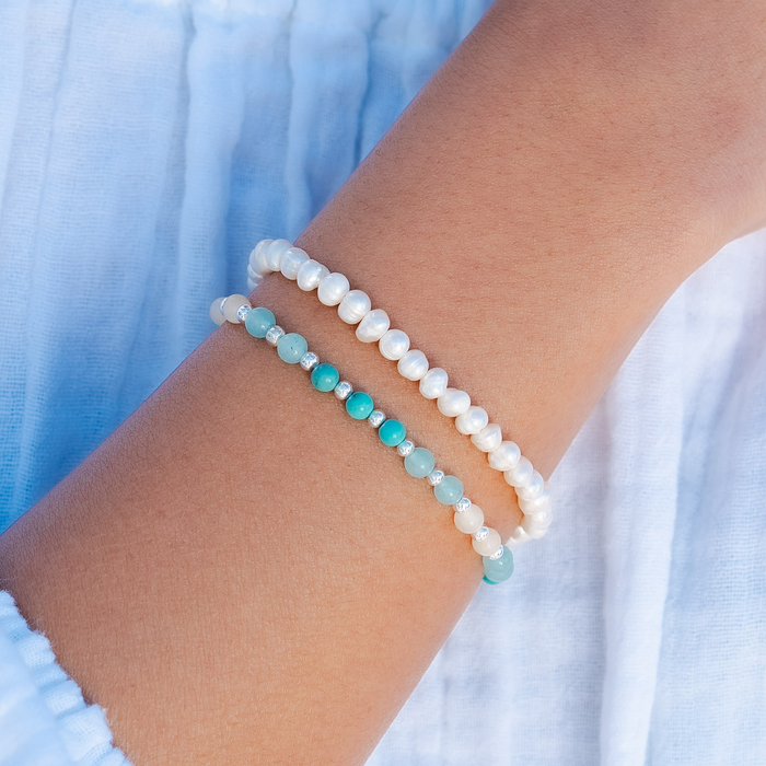 Anti-Anxiety, Healing, and Self Love Bracelet Stack, on wrist