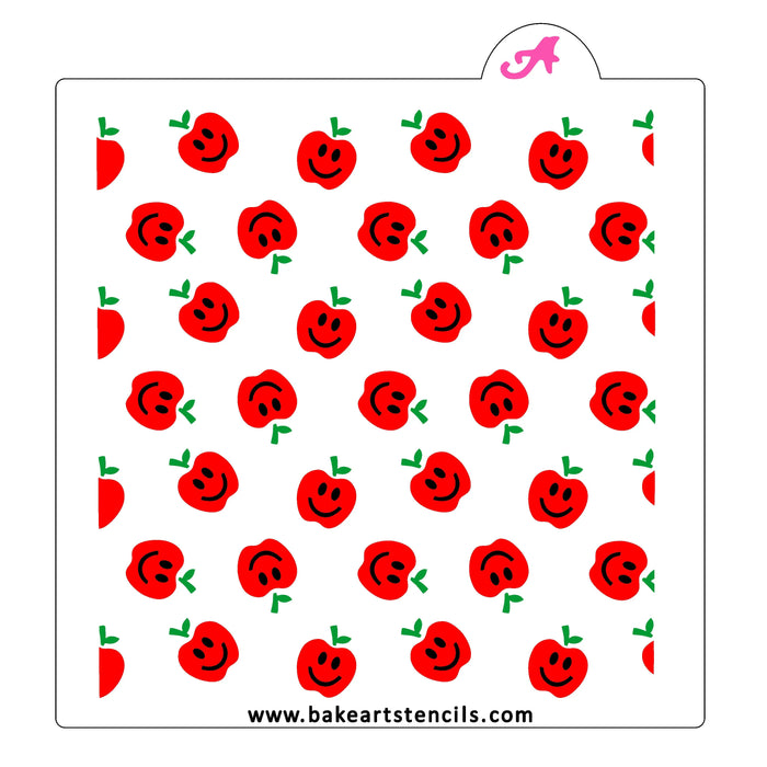 Apple Pattern Stencil Set bakeartstencil