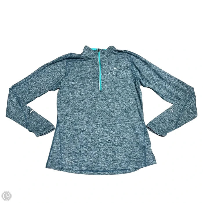 Athletic Jacket By Nike In Blue & Grey, Size: M