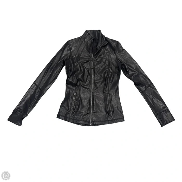 Athletic Jacket By Lululemon In Black, Size: M