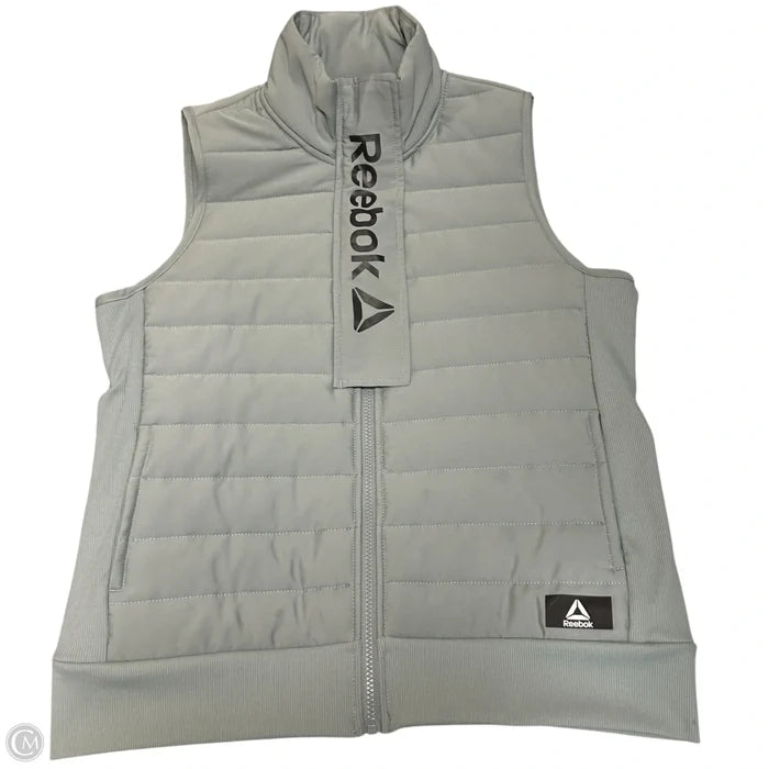 Athletic Jacket By Reebok In Teal, Size: M