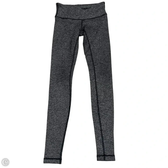 Athletic Leggings By Lululemon In Black & Grey, Size: 2