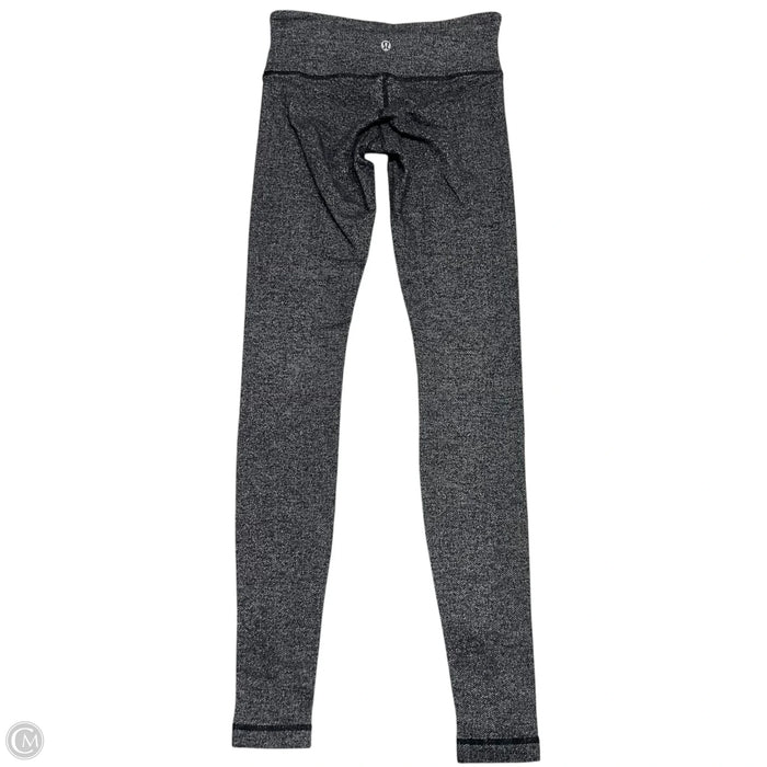 Athletic Leggings By Lululemon In Black & Grey, Size: 2