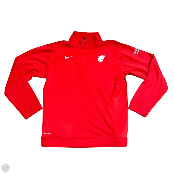 Athletic Sweatshirt Collar By Nike Apparel In Red, Size: M