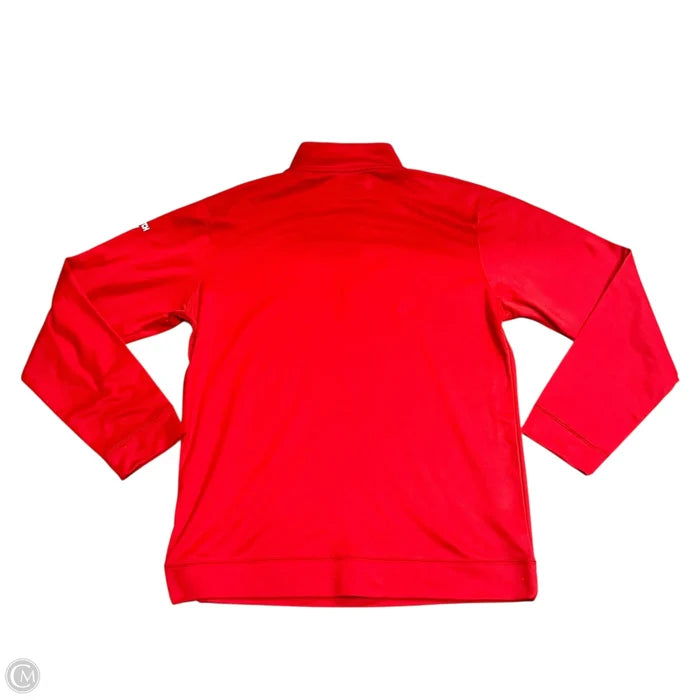 Athletic Sweatshirt Collar By Nike Apparel In Red, Size: M
