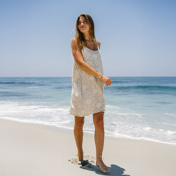 Avalon Barefoot Beach Dress, on the beach