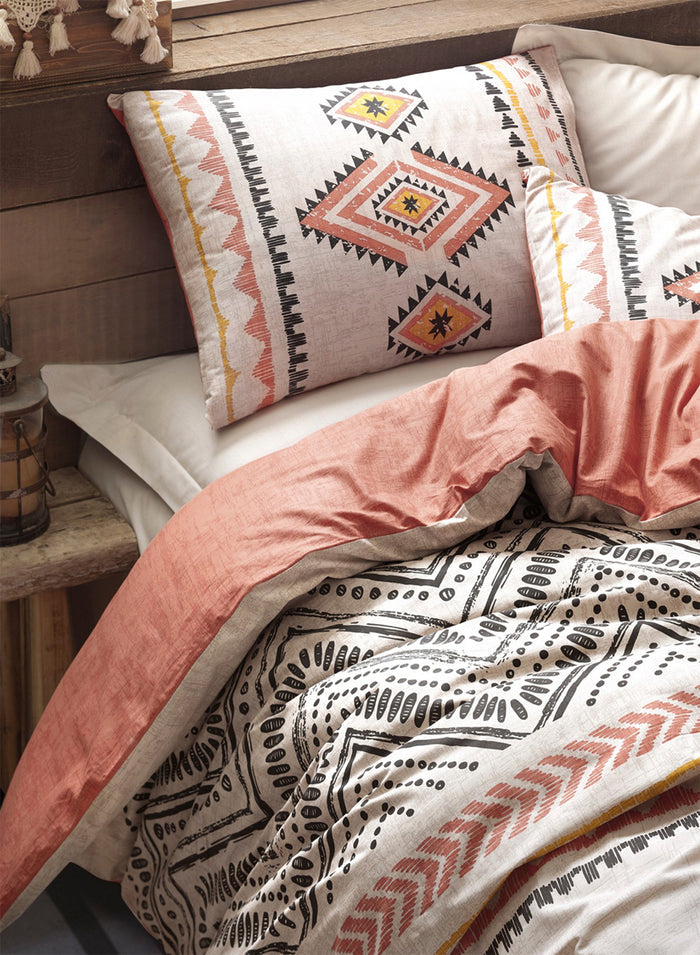 Aztec Orange Duvet Cover Set | Orange