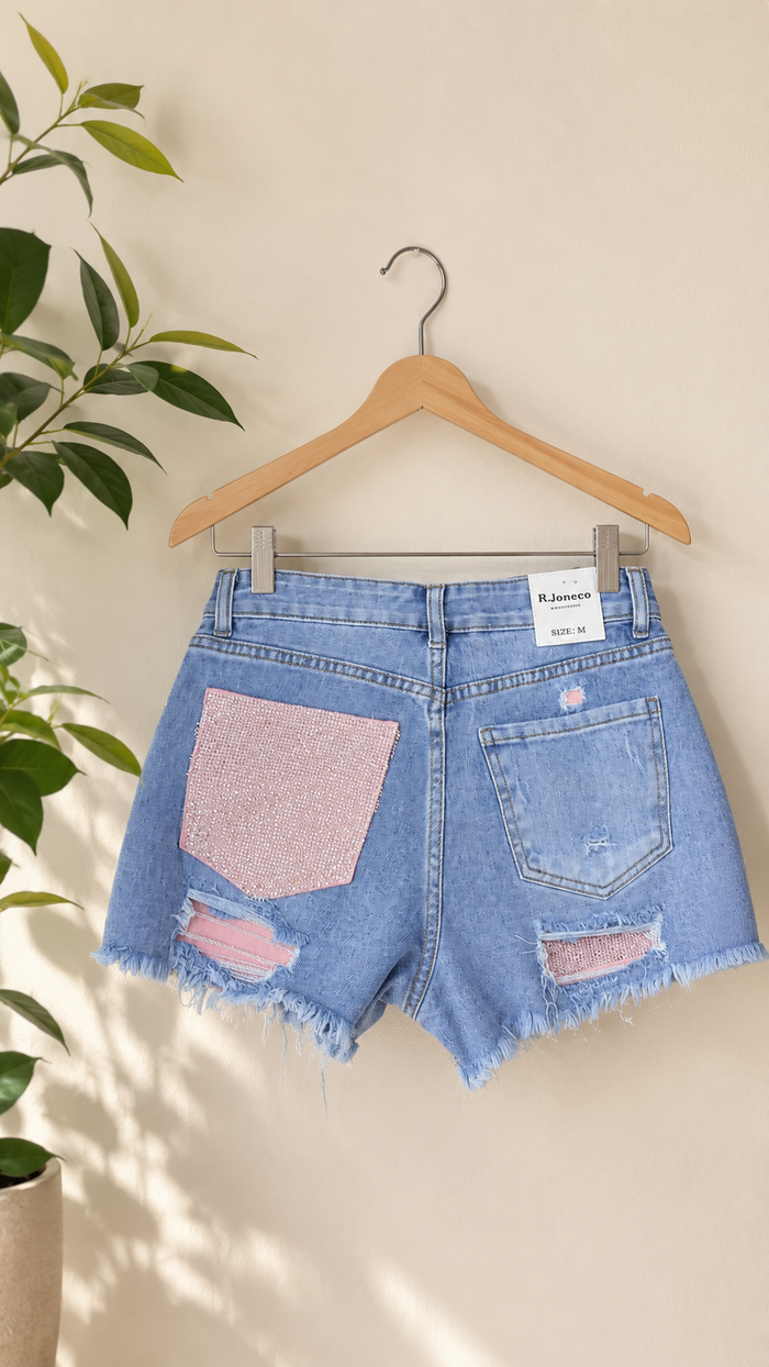 Barbie Billionaire Denim Shorts – Pink
