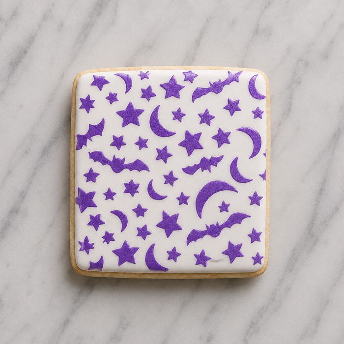Batty Night Cookie Stencil bakeartstencil