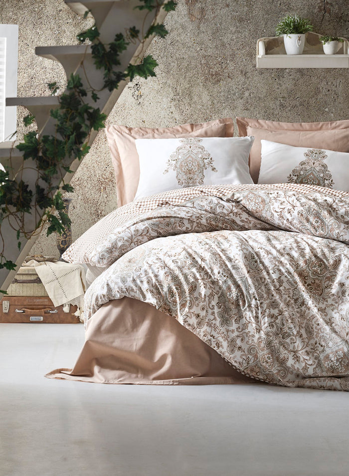 Beige in Parsley Duvet Cover Set | Beige