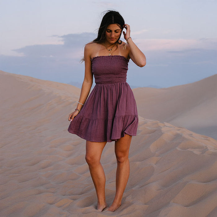 Berry Daiquiri Dress, worn on the dunes