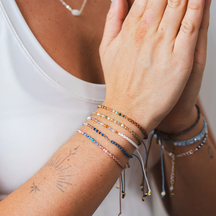 Bhakti Namaste Bracelet, stacked prayer pose