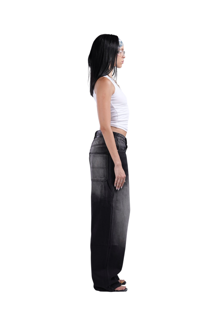 BLACK BAGGY DENIM JET