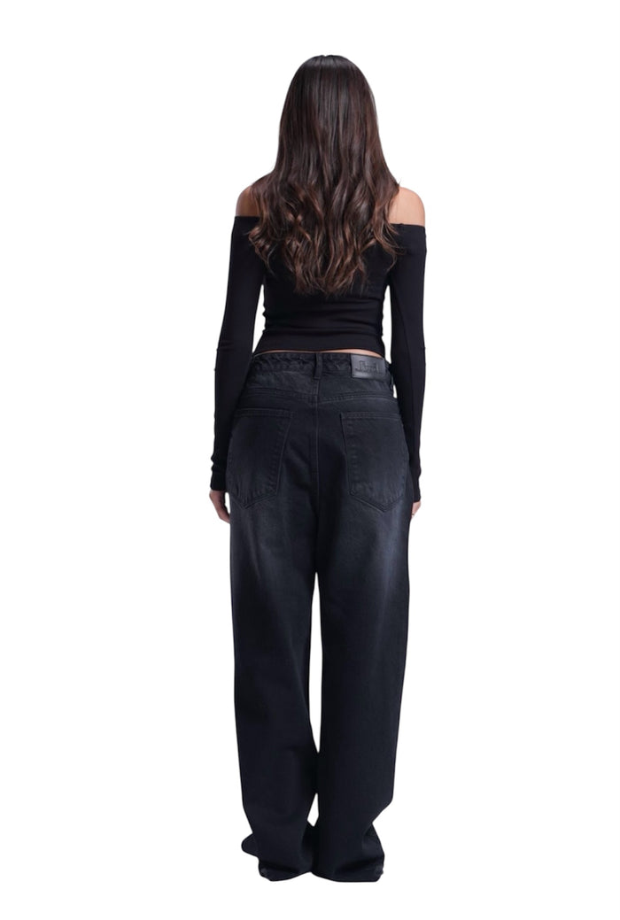 BLACK BAGGY DENIM UNISEX