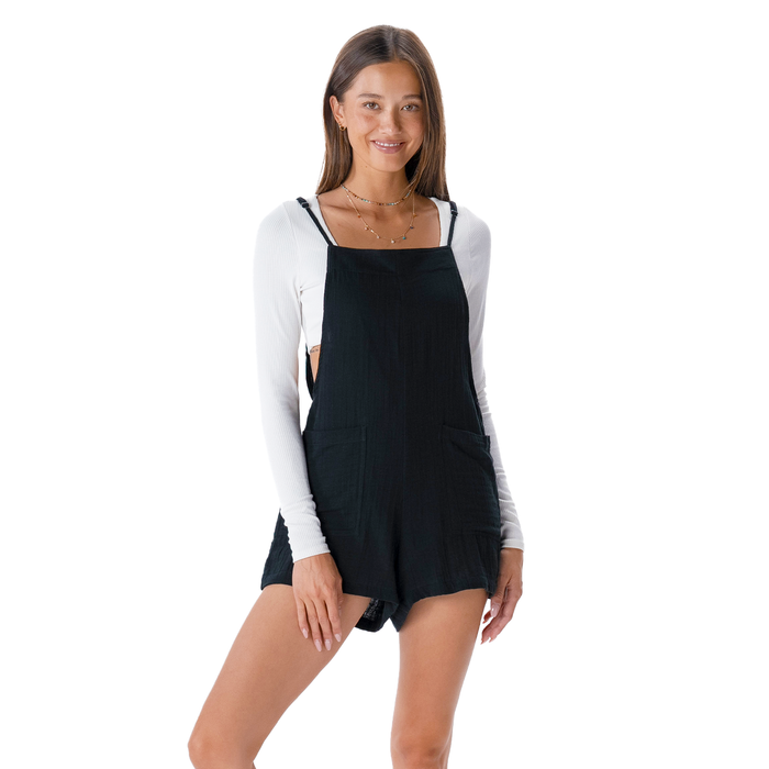 Black Boardwalk Romper, front