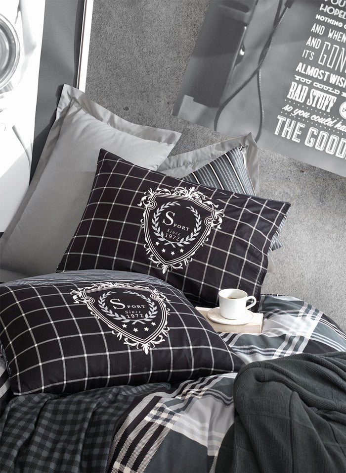 Black Imaginations Duvet Cover Set | Anthracite