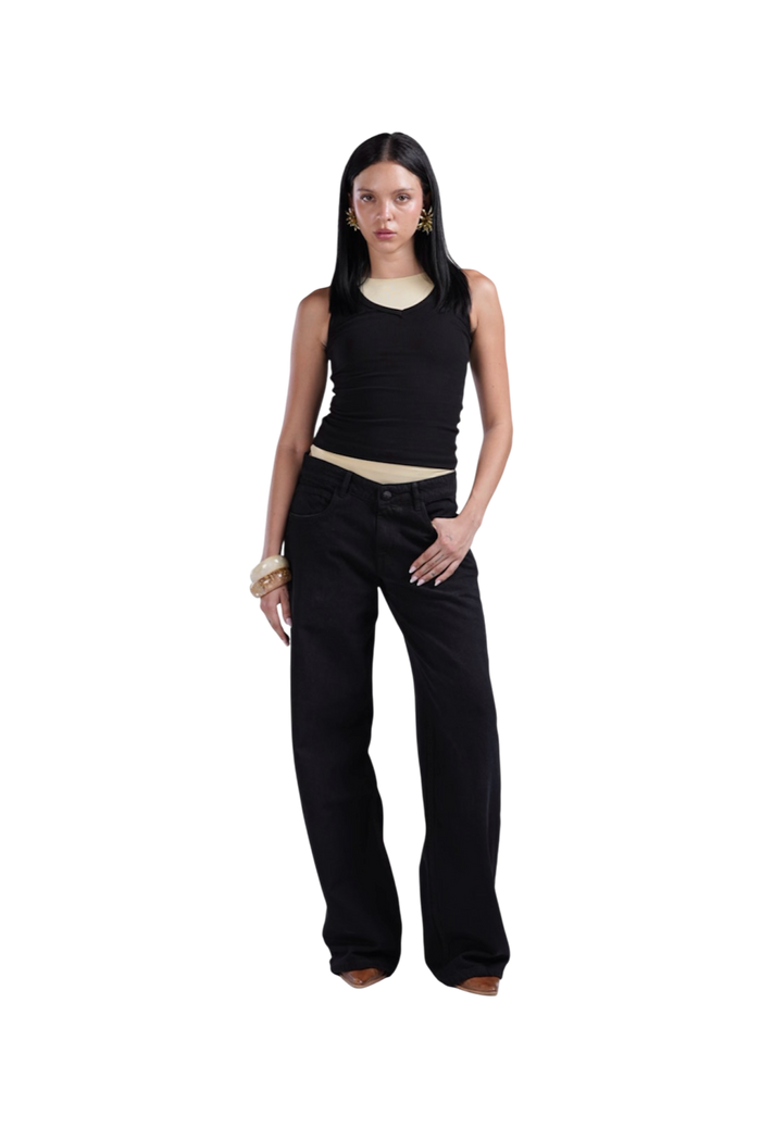 BLACK LOW WAIST