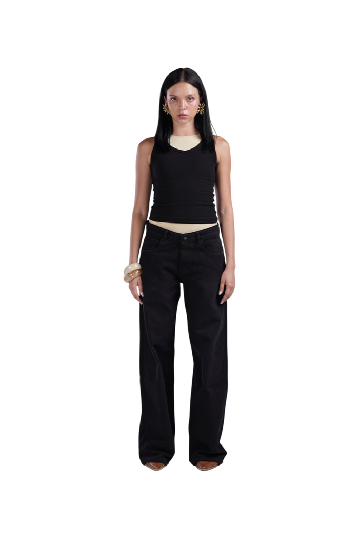 BLACK LOW WAIST